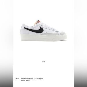 NIKE Women’s Blazer Low Platform - White/Black/Tan - Women’s 7.5